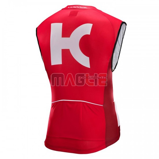 Gilet antivento Katusha 2016 bianco e rosso